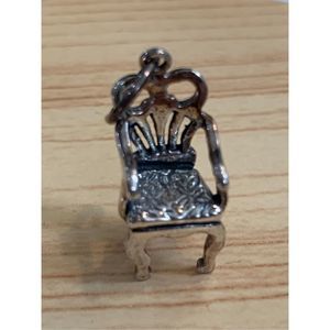 .925 Vintage Dining Chair Sterling Silver Jewelry Charm #interior designer